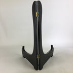 Japanese Wooden Plate Stand Vtg Picture Plate Display Saratate Black JK336