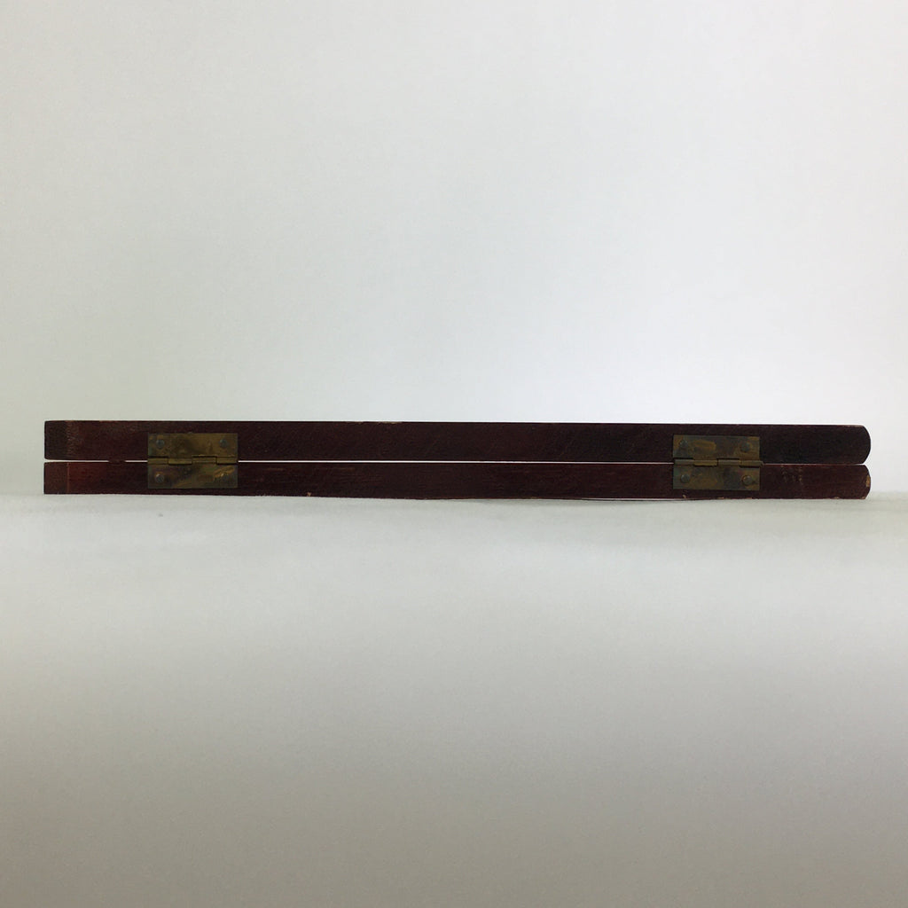 Japanese Wooden Plate Stand Vtg Picture Plate Display Saratate Brown JK332