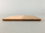 Japanese Wooden Plate Vtg Straight Grain Temple Chrysanthemum Crest UR224