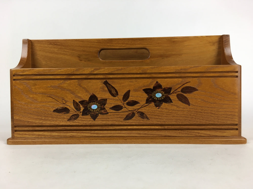 Japanese Wooden Room Rack Cherry Bark Vtg Book TV Remote Controller T316