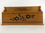 Japanese Wooden Room Rack Cherry Bark Vtg Book TV Remote Controller T316