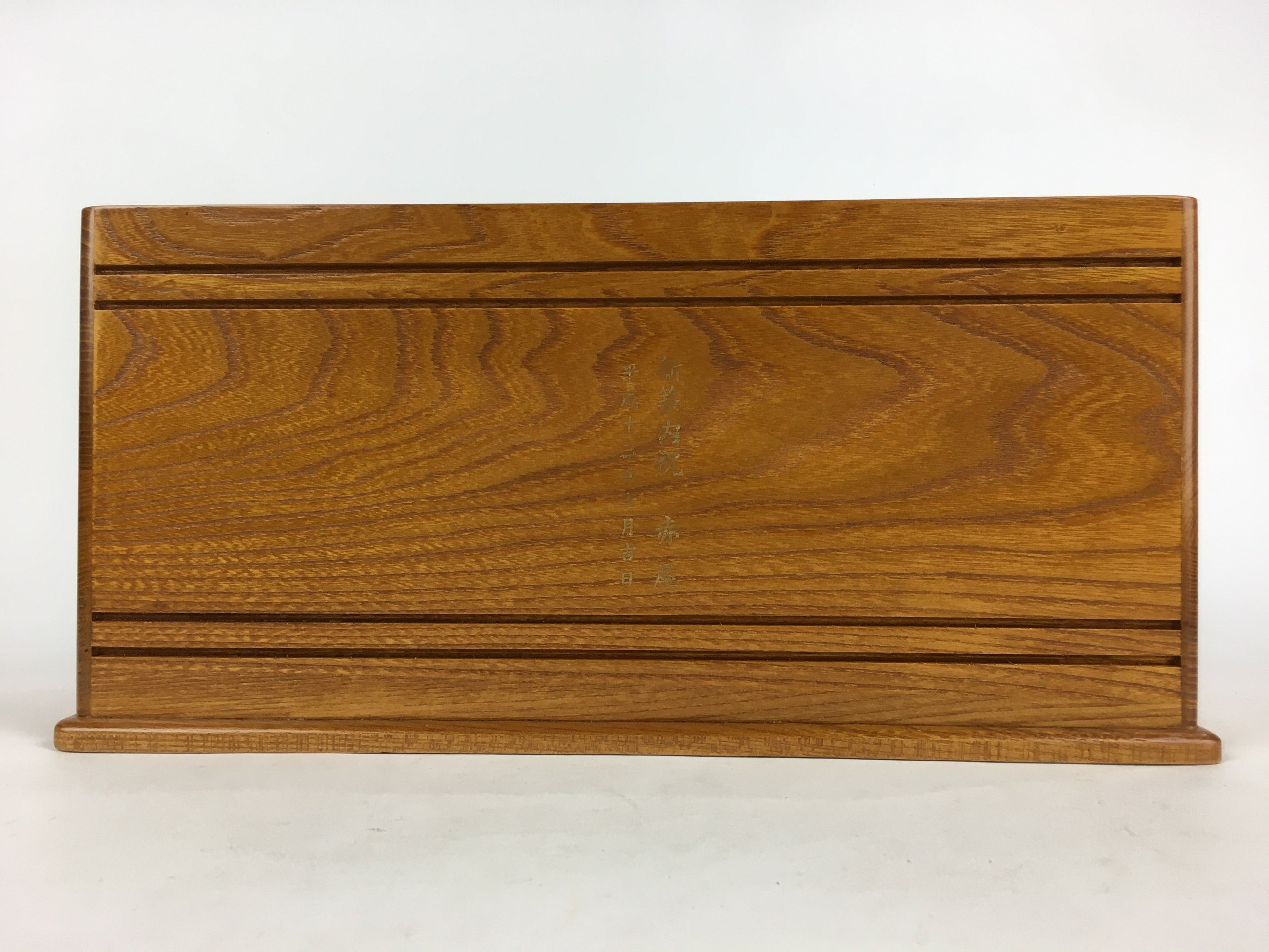 Japanese Wooden Room Rack Cherry Bark Vtg Book TV Remote Controller T316