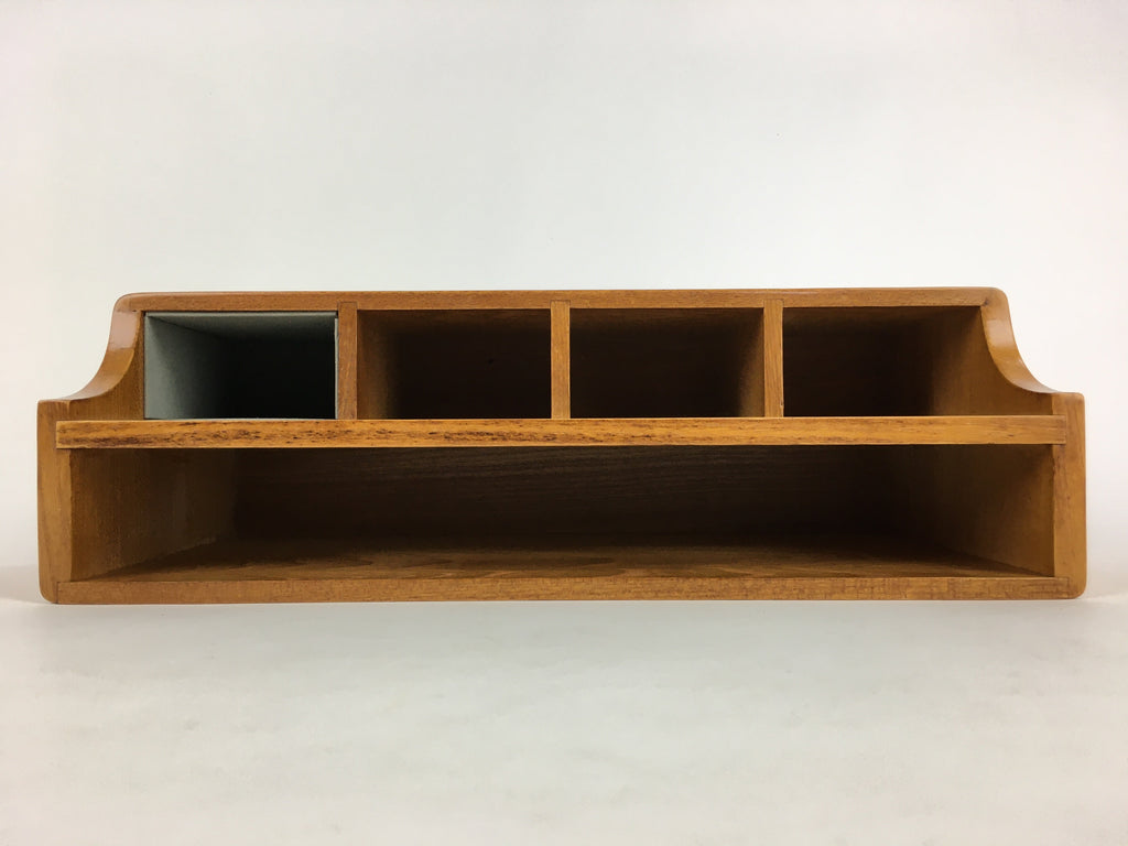 Japanese Wooden Room Rack Cherry Bark Vtg Book TV Remote Controller T316