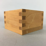 Japanese Wooden Sake Cup Guinomi Sakazuki Vtg Masu Natural UR186