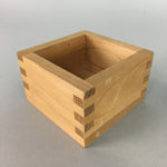 Japanese Wooden Sake Cup Guinomi Sakazuki Vtg Masu Natural UR186