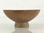 Japanese Wooden Sake Cup Vtg Fuji Mountain Guinomi Ochoko Sakazuki Brown G71