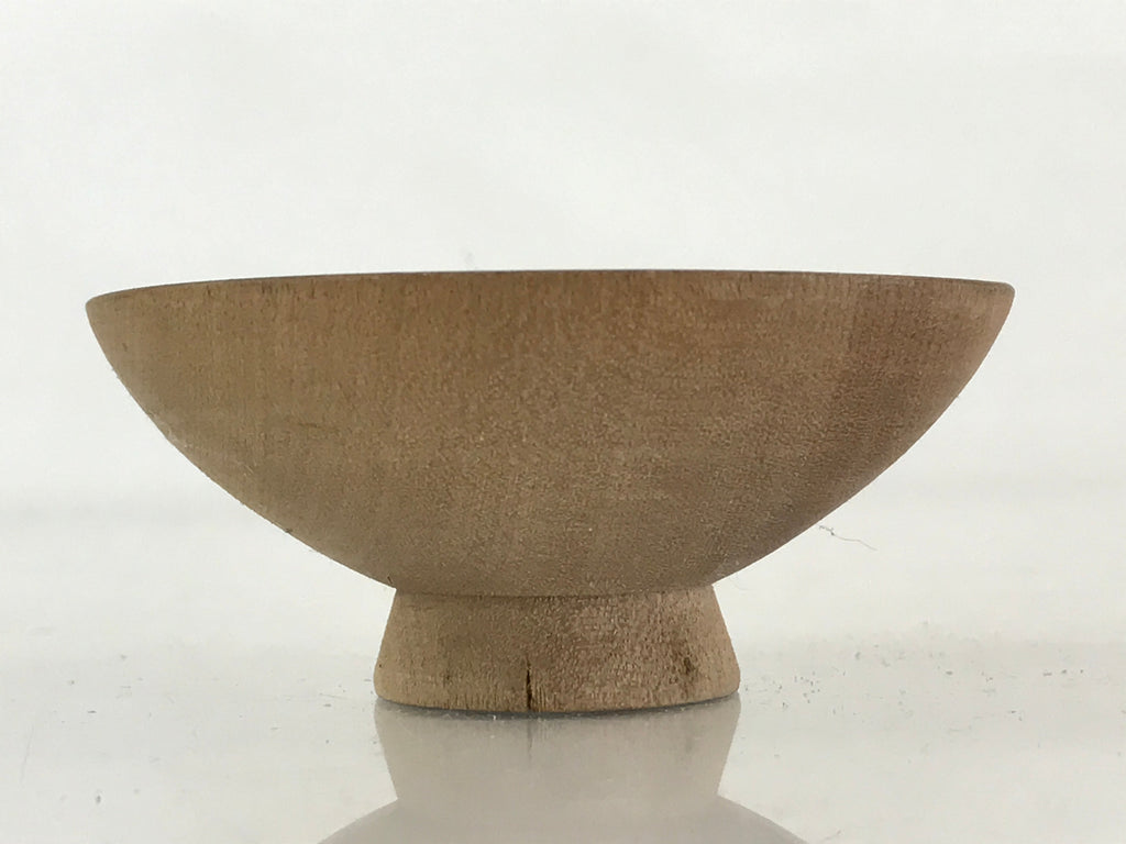 Japanese Wooden Sake Cup Vtg Fuji Mountain Guinomi Ochoko Sakazuki Brown G71