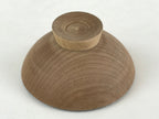 Japanese Wooden Sake Cup Vtg Fuji Mountain Guinomi Ochoko Sakazuki Brown G72