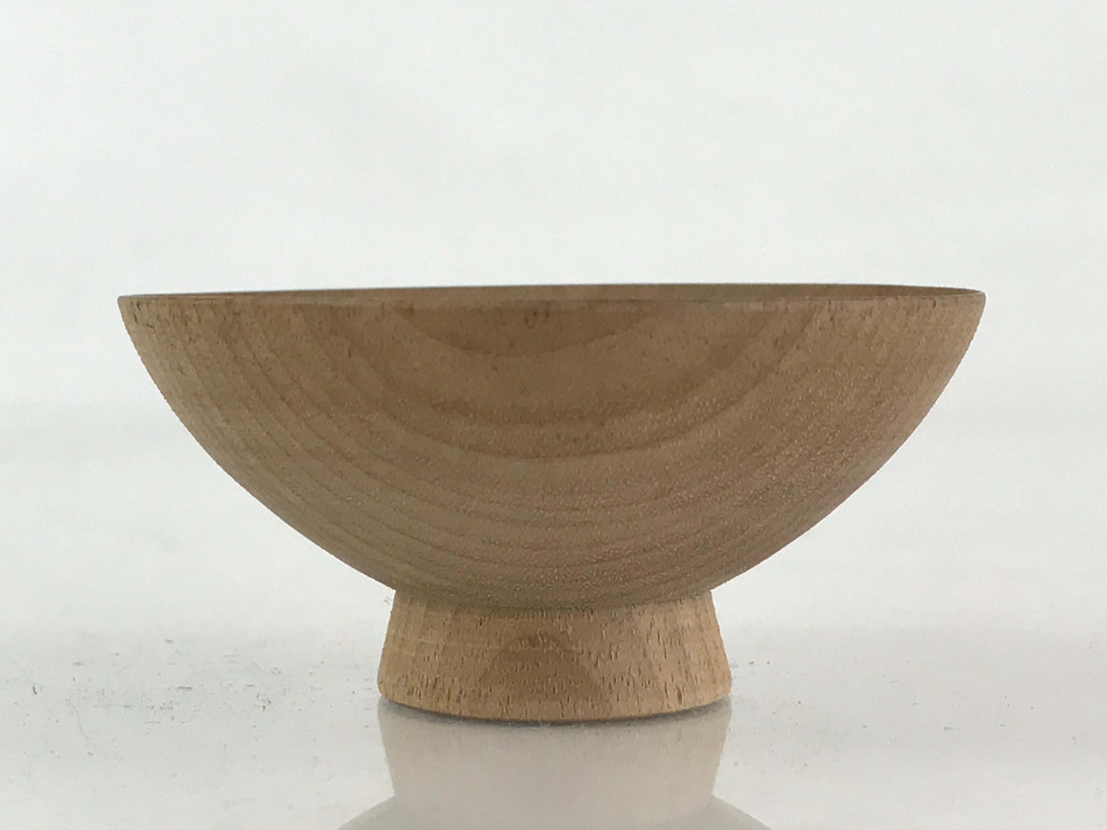 Japanese Wooden Sake Cup Vtg Fuji Mountain Guinomi Ochoko Sakazuki Brown G72