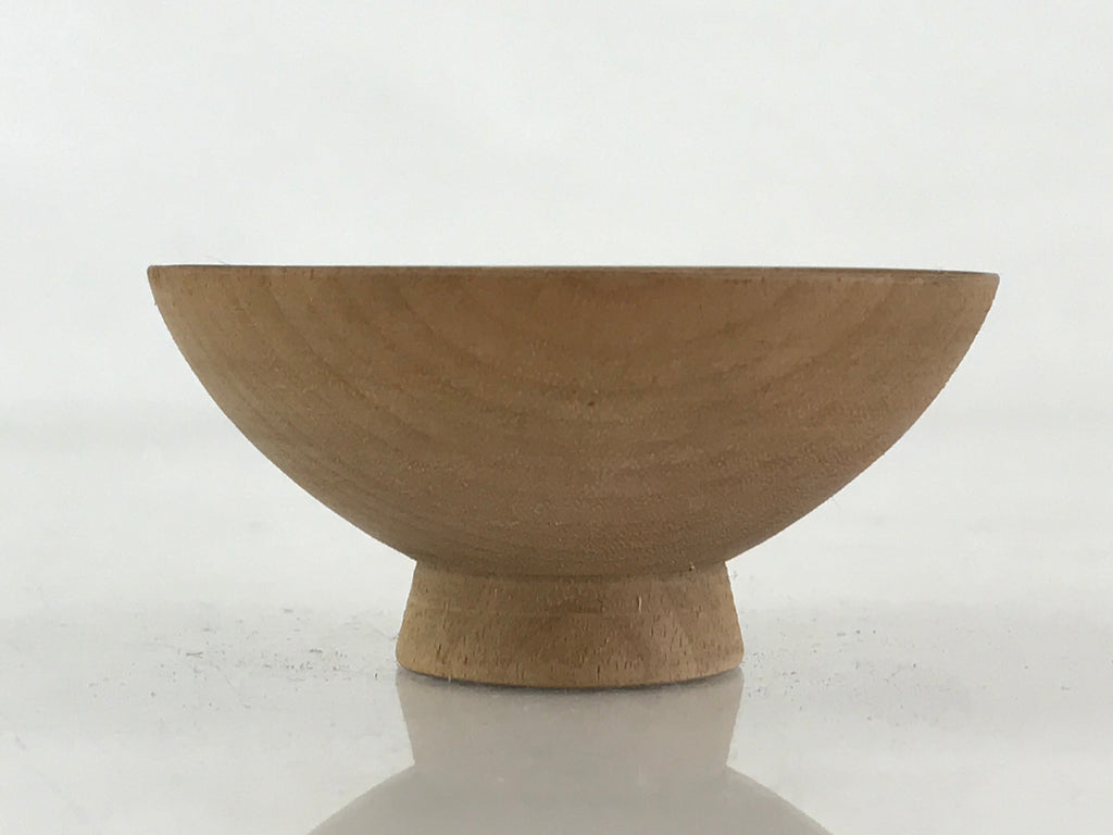 Japanese Wooden Sake Cup Vtg Fuji Mountain Guinomi Ochoko Sakazuki Brown G72