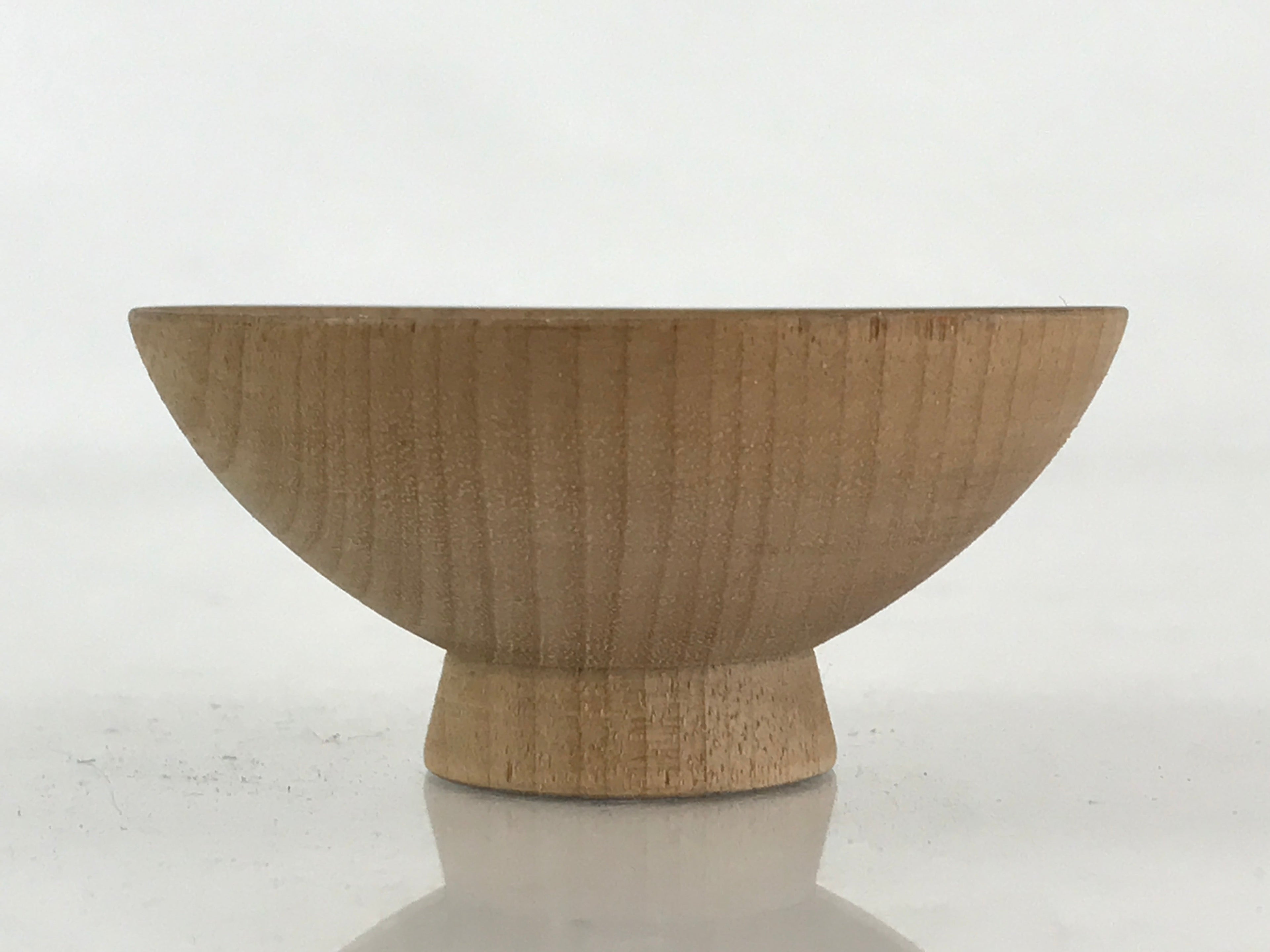 Japanese Wooden Sake Cup Vtg Fuji Mountain Guinomi Ochoko Sakazuki Brown G72