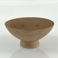 Japanese Wooden Sake Cup Vtg Fuji Mountain Guinomi Ochoko Sakazuki Brown G72