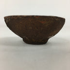 Japanese Wooden Sake Cup Vtg Gold Design Sakazuki Ochoko Guimoni G23