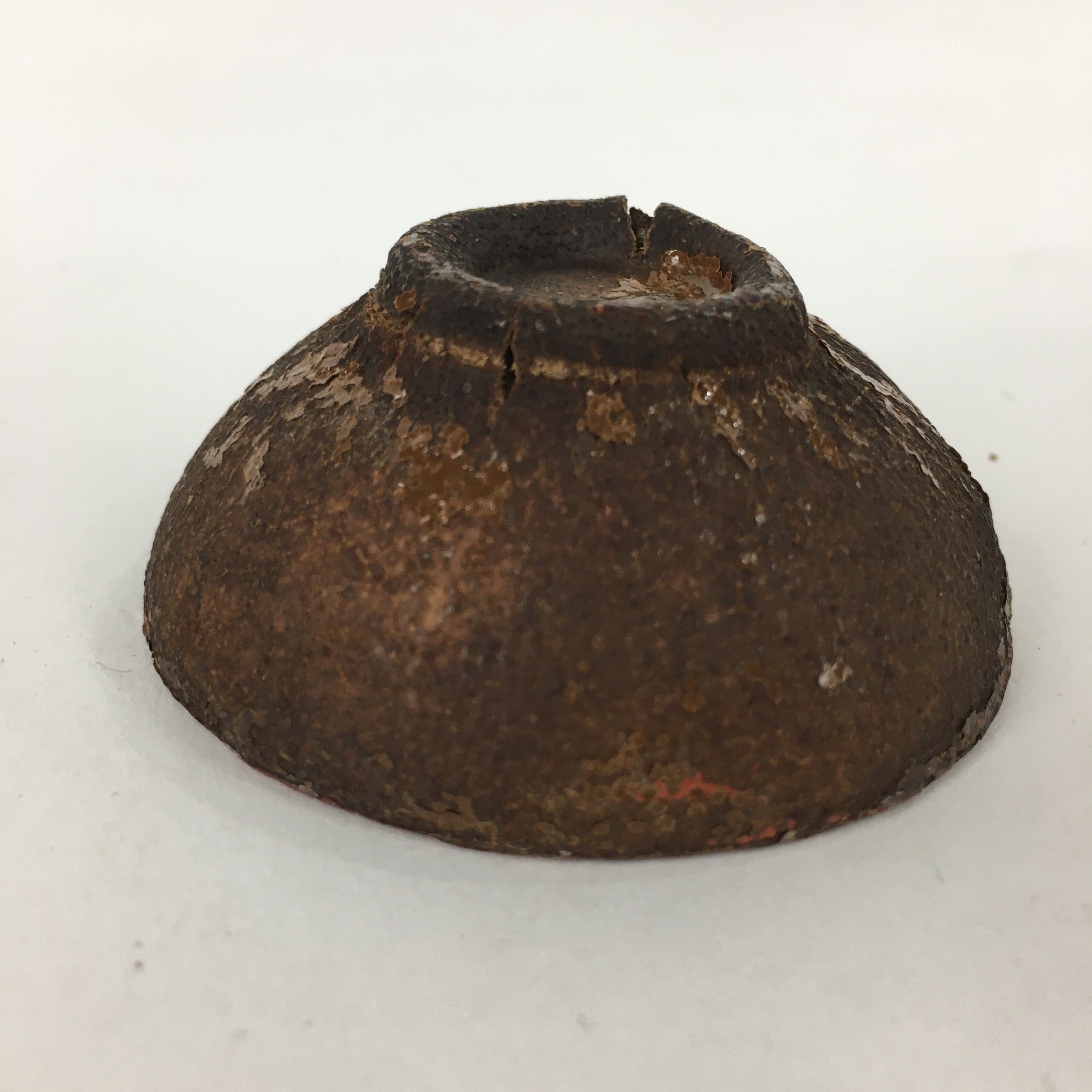 Japanese Wooden Sake Cup Vtg Gold Design Sakazuki Ochoko Guimoni G23