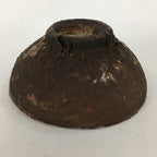Japanese Wooden Sake Cup Vtg Gold Design Sakazuki Ochoko Guimoni G23