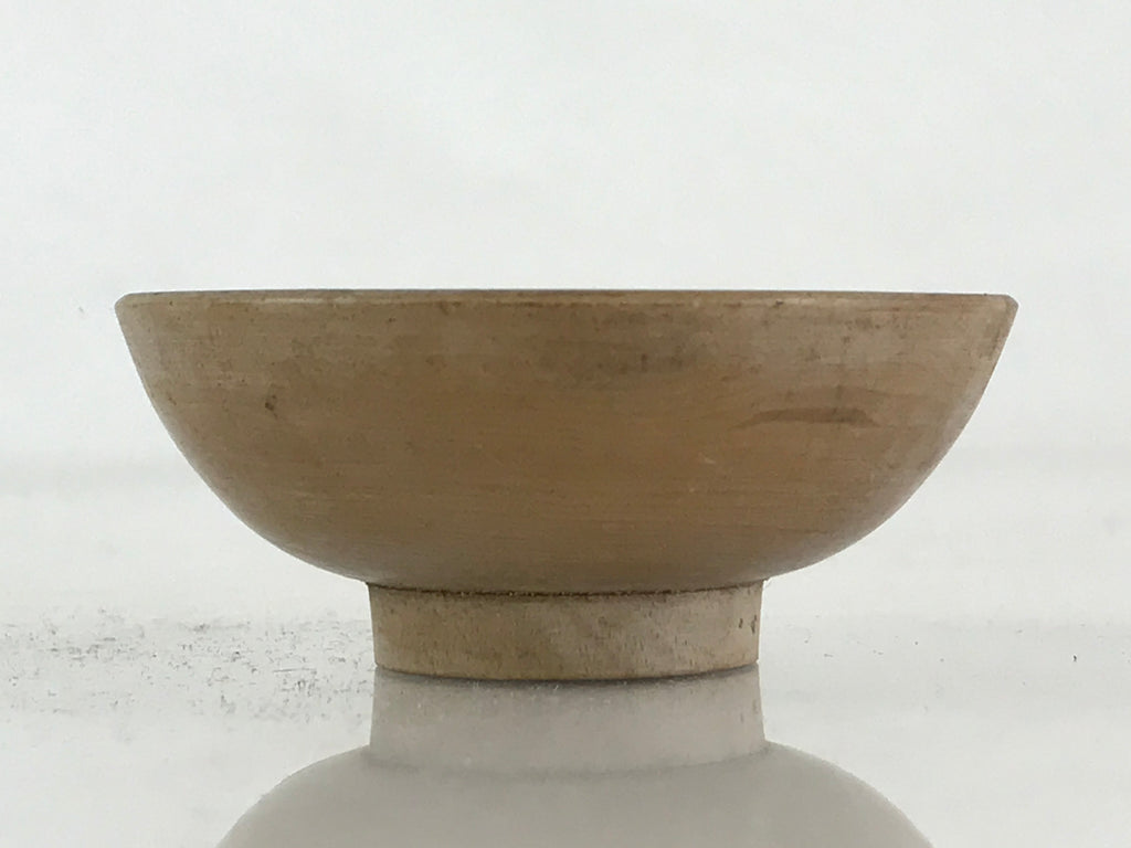 Japanese Wooden Sake Cup Vtg Wood Carved Guinomi Ochoko Sakazuki Brown G73