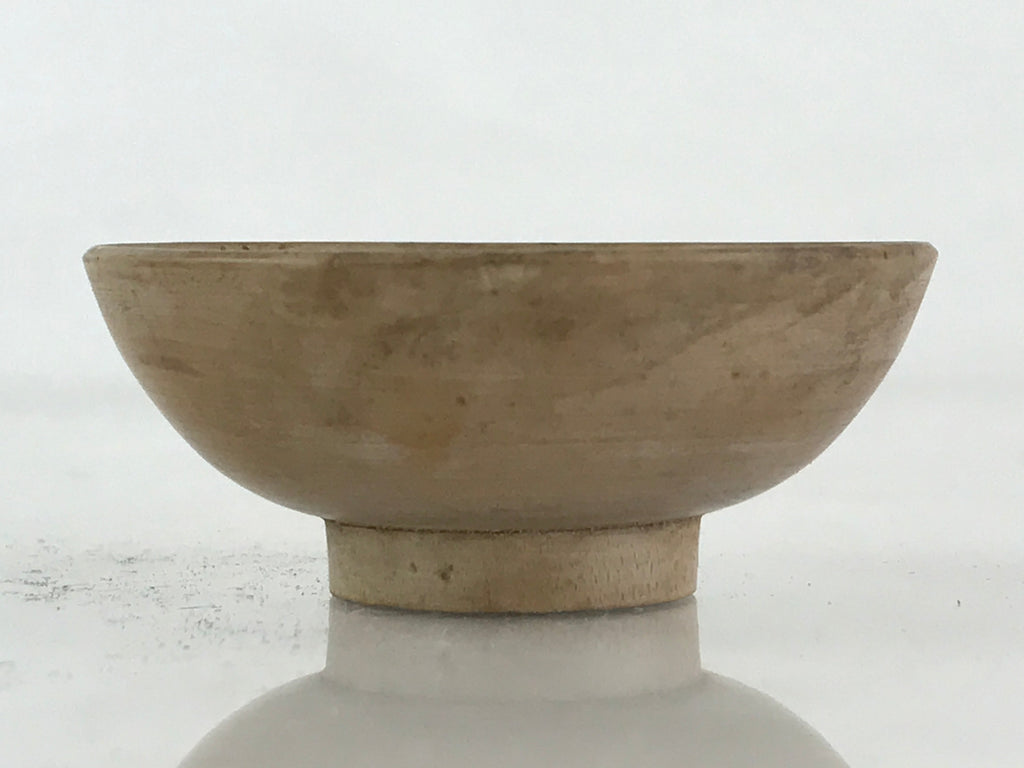 Japanese Wooden Sake Cup Vtg Wood Carved Guinomi Ochoko Sakazuki Brown G73
