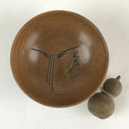 Japanese Wooden Sake Cup Vtg Wood Carved Guinomi Ochoko Sakazuki Gourd G74