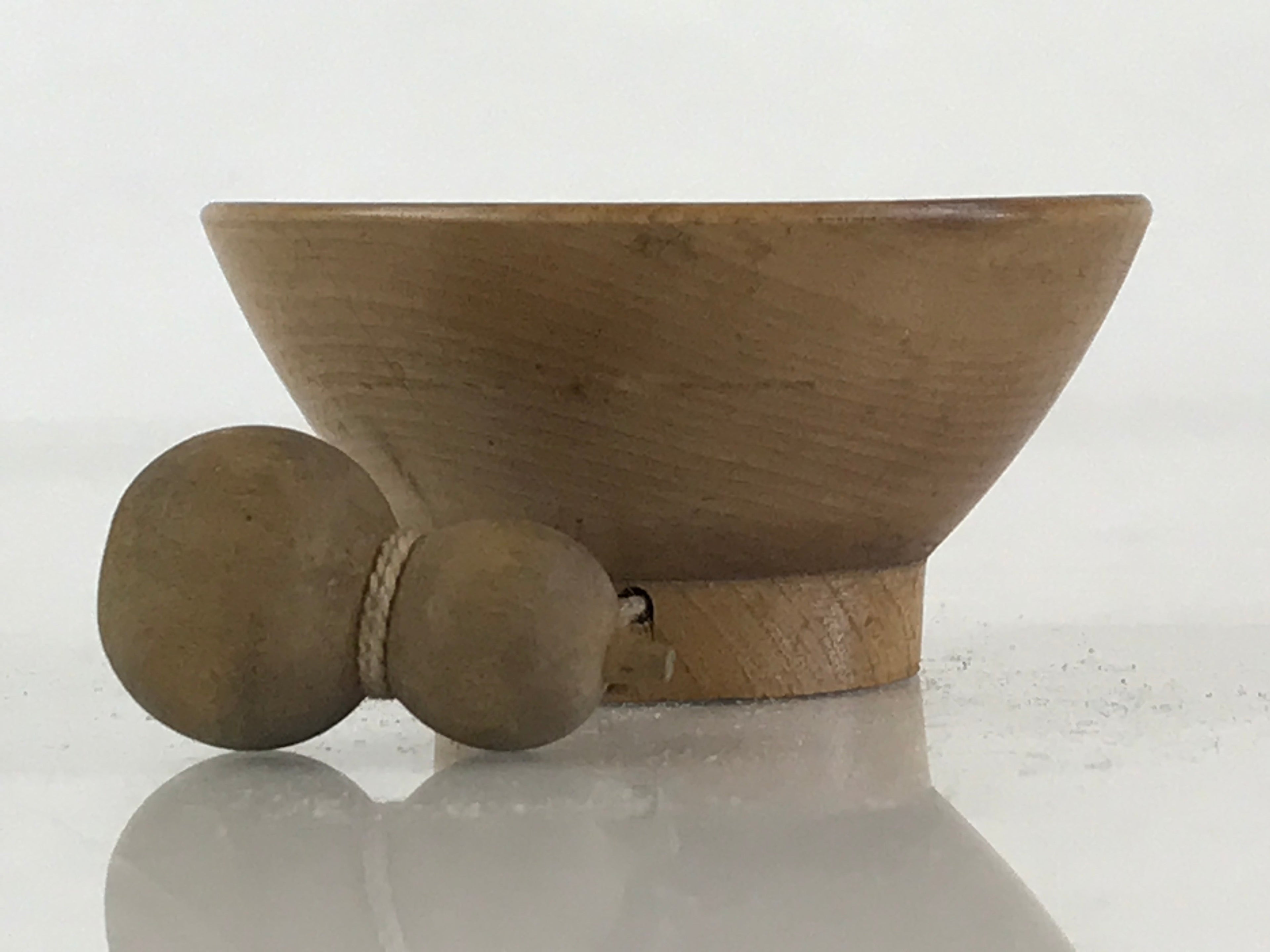 Japanese Wooden Sake Cup Vtg Wood Carved Guinomi Ochoko Sakazuki Gourd G74