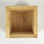 Japanese Wooden Sake Drink Cup Masu Vtg Natural Wood Celebration UR728