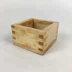 Japanese Wooden Sake Drink Cup Masu Vtg Natural Wood Celebration UR728