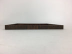 Japanese Wooden Serving Tray Vtg Cherry Bark Finish Brown Square Obon UR533