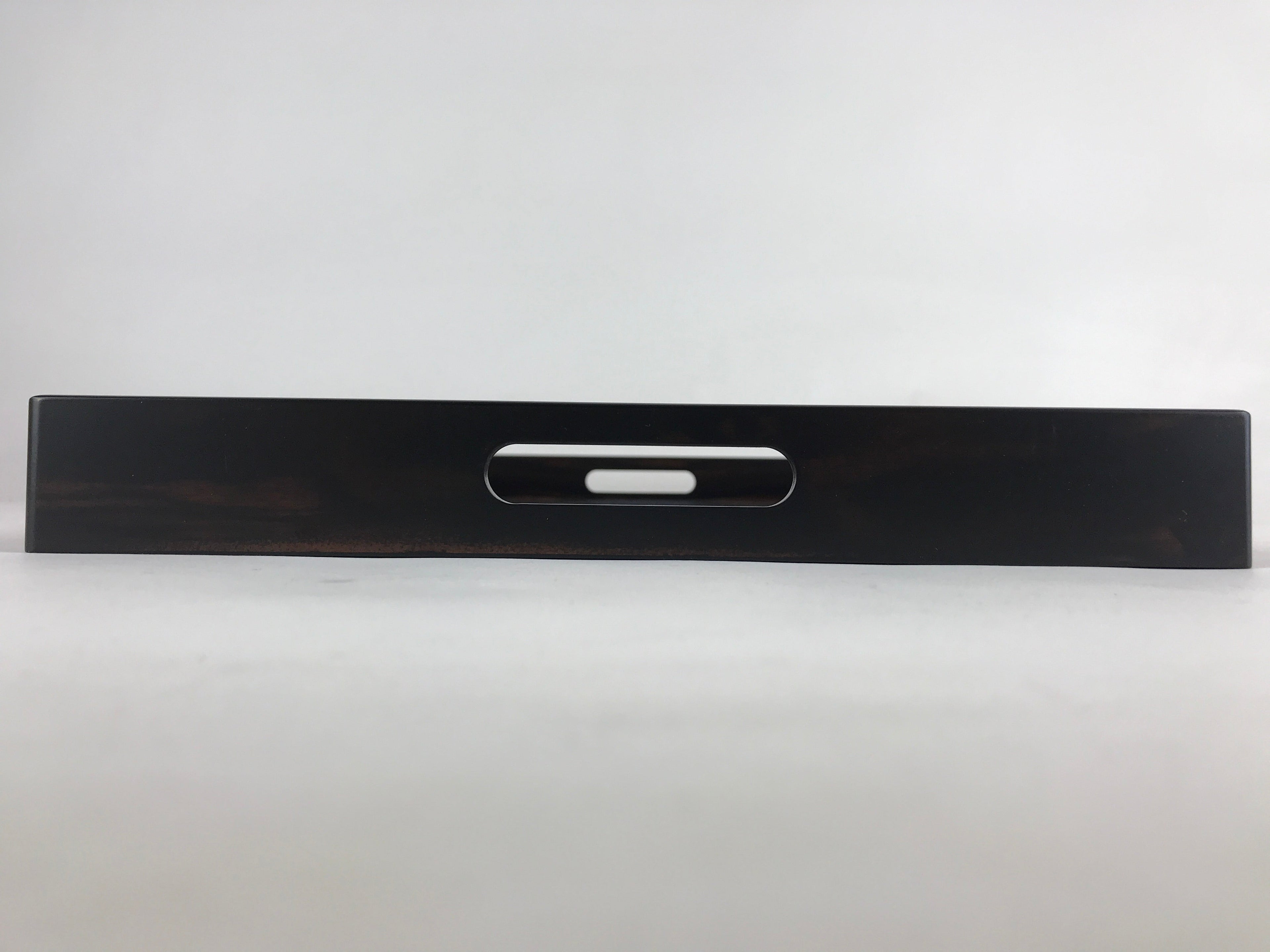 Japanese Wooden Serving Tray Vtg Large Kyoto Obon Dark Brown Rectangle UR869