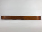 Japanese Wooden Serving Tray Vtg Large Obon Brown Maki-e Flower UR857