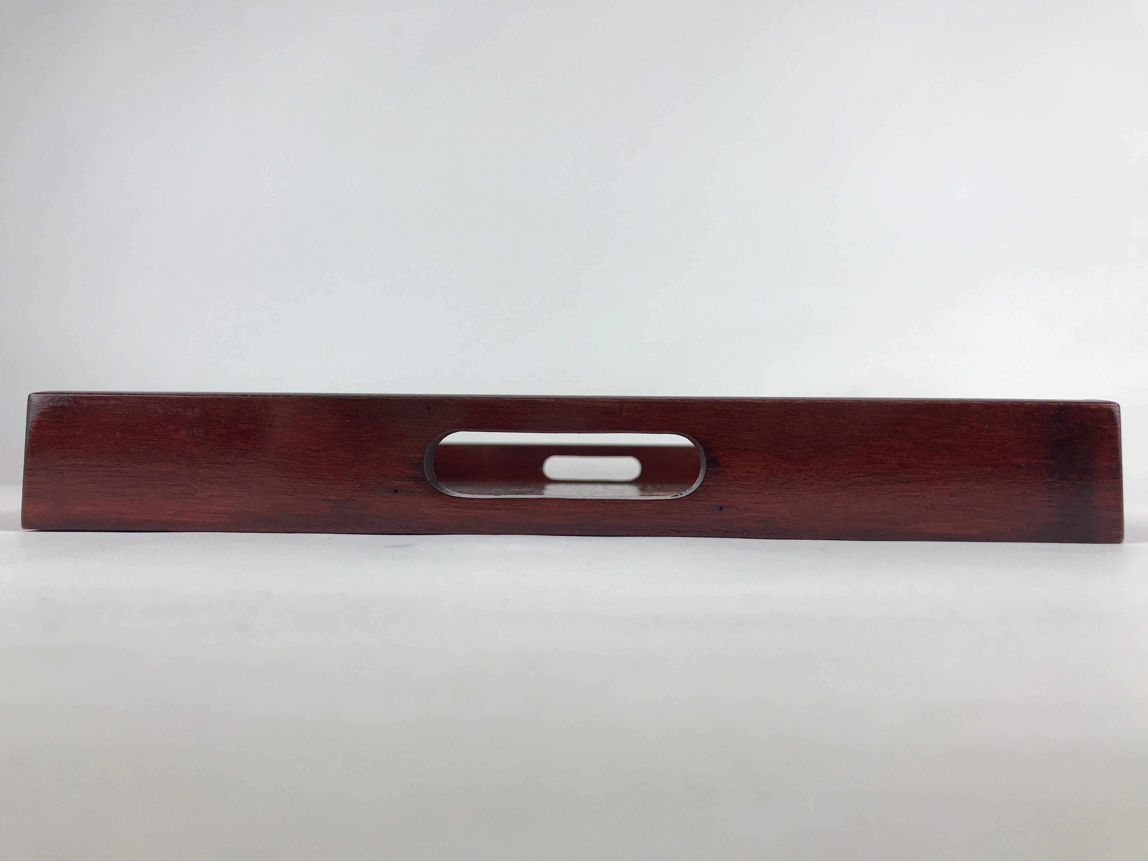 Japanese Wooden Serving Tray Vtg Obon Aizu-nuri Maki-e Flowers Brown UR868