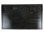 Japanese Wooden Serving Tray Vtg Obon Aizu-nuri Maki-e Peony Flowers UR870