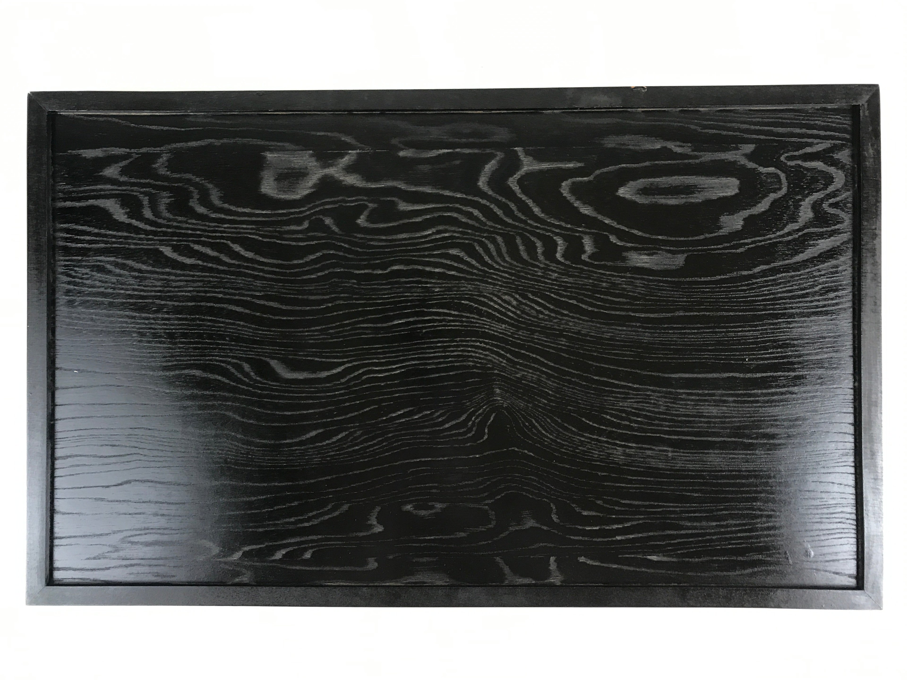 Japanese Wooden Serving Tray Vtg Obon Aizu-nuri Maki-e Peony Flowers UR870