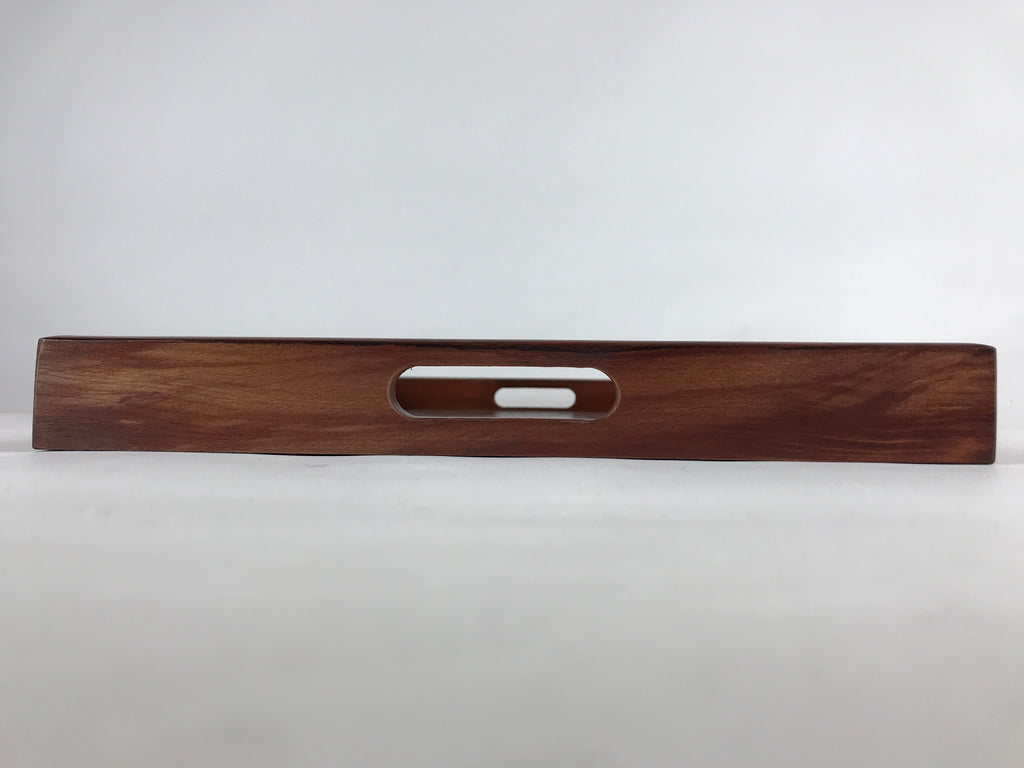 Japanese Wooden Serving Tray Vtg Obon Aizu-nuri Maki-e Peony Flowers UR870
