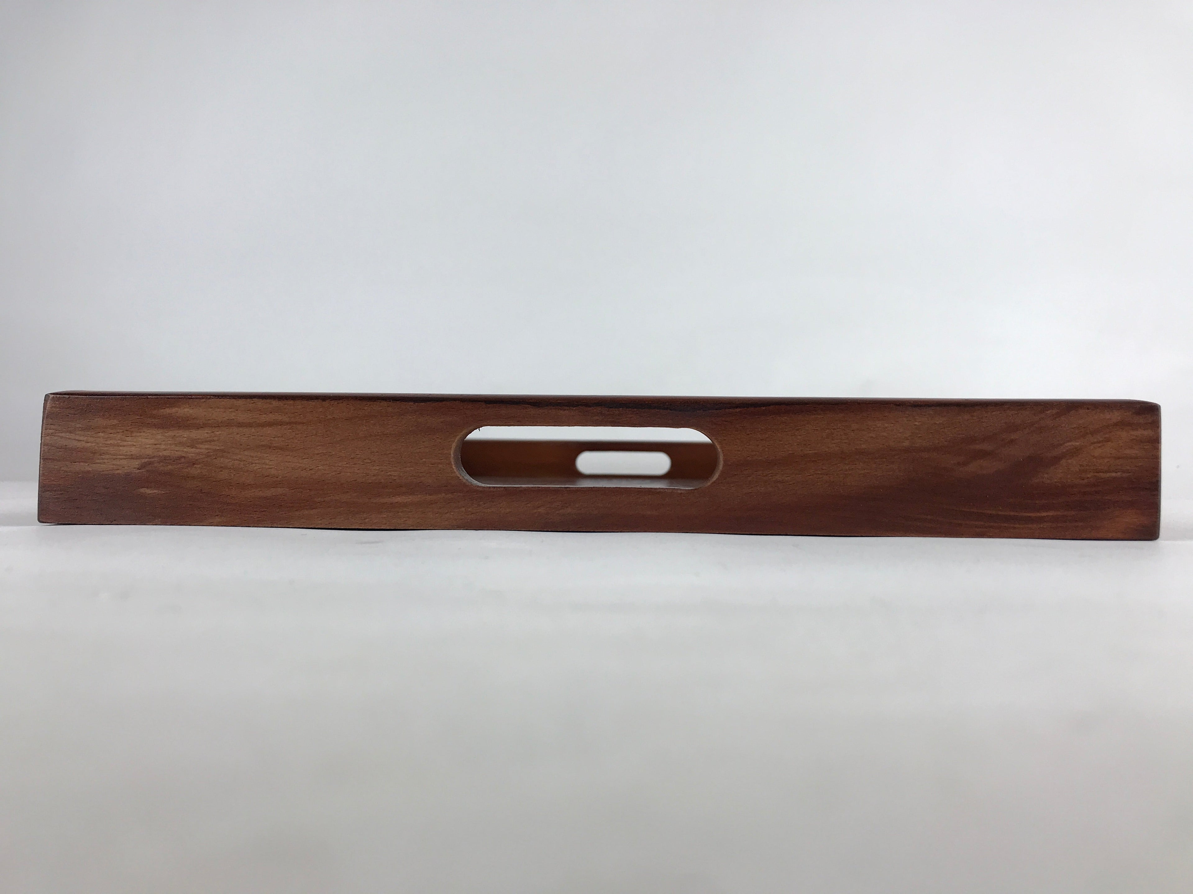 Japanese Wooden Serving Tray Vtg Obon Aizu-nuri Maki-e Peony Flowers UR870