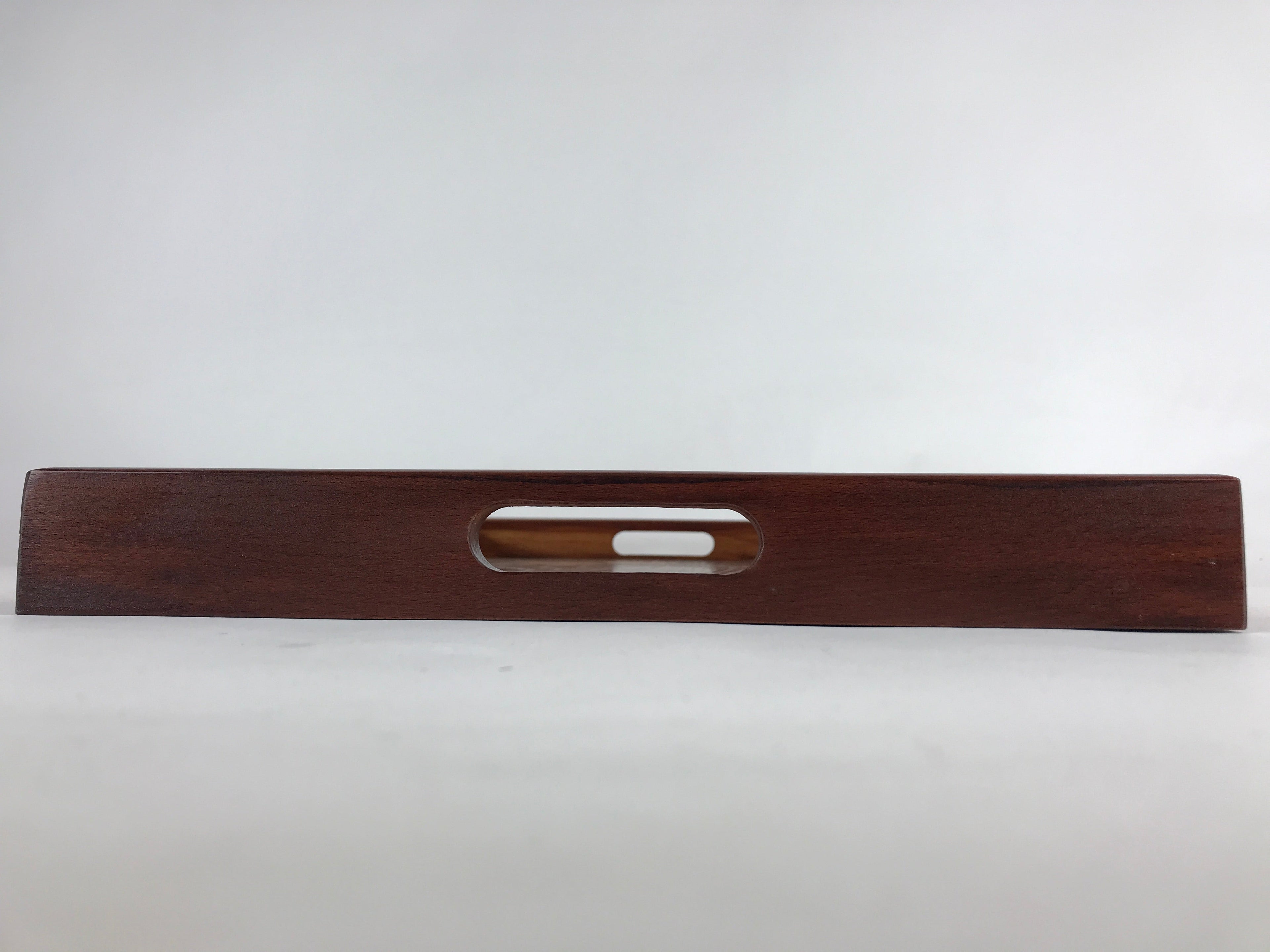 Japanese Wooden Serving Tray Vtg Obon Aizu-nuri Maki-e Peony Flowers UR870