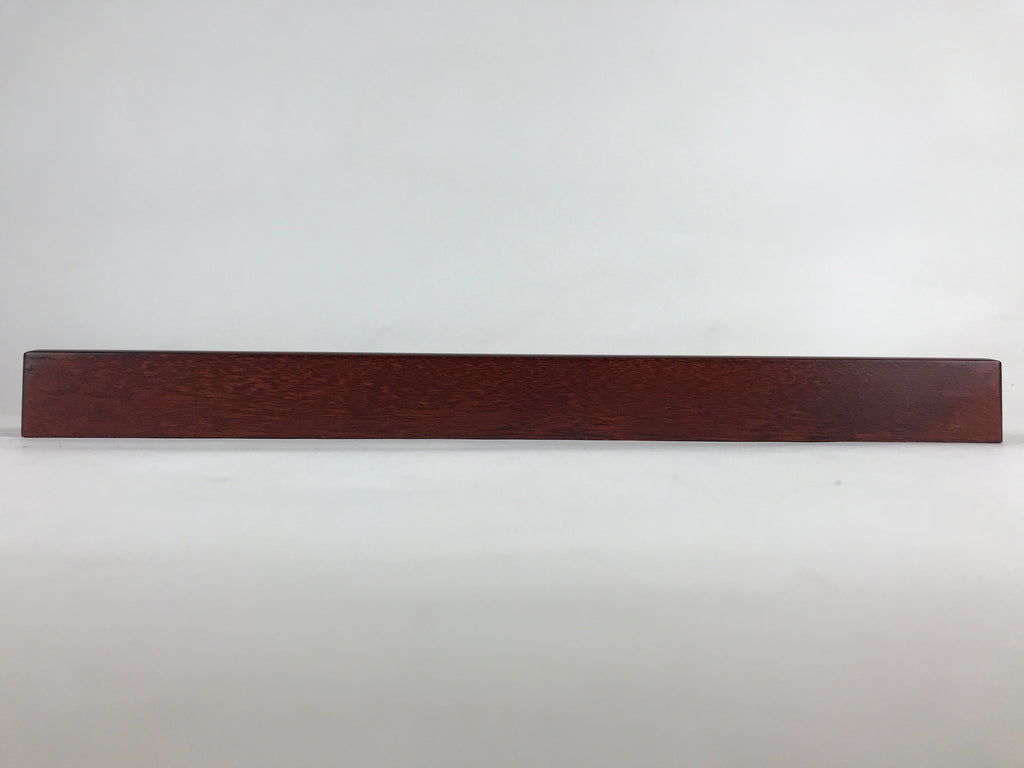Japanese Wooden Serving Tray Vtg Obon Dark Brown Gold Maki-e Flowers UR858