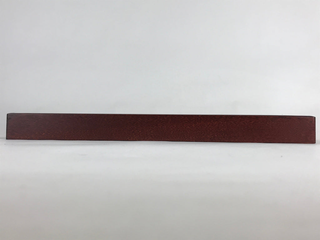 Japanese Wooden Serving Tray Vtg Obon Dark Brown Gold Maki-e Flowers UR858