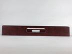 Japanese Wooden Serving Tray Vtg Obon Dark Brown Gold Maki-e Flowers UR858