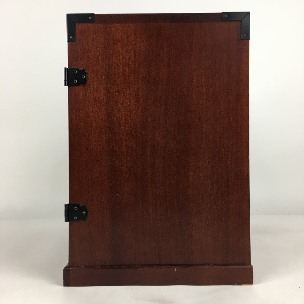Japanese Wooden Sewing Box Vtg Cosmetic Box Tansu 4 Drawers 1door Haribako T311