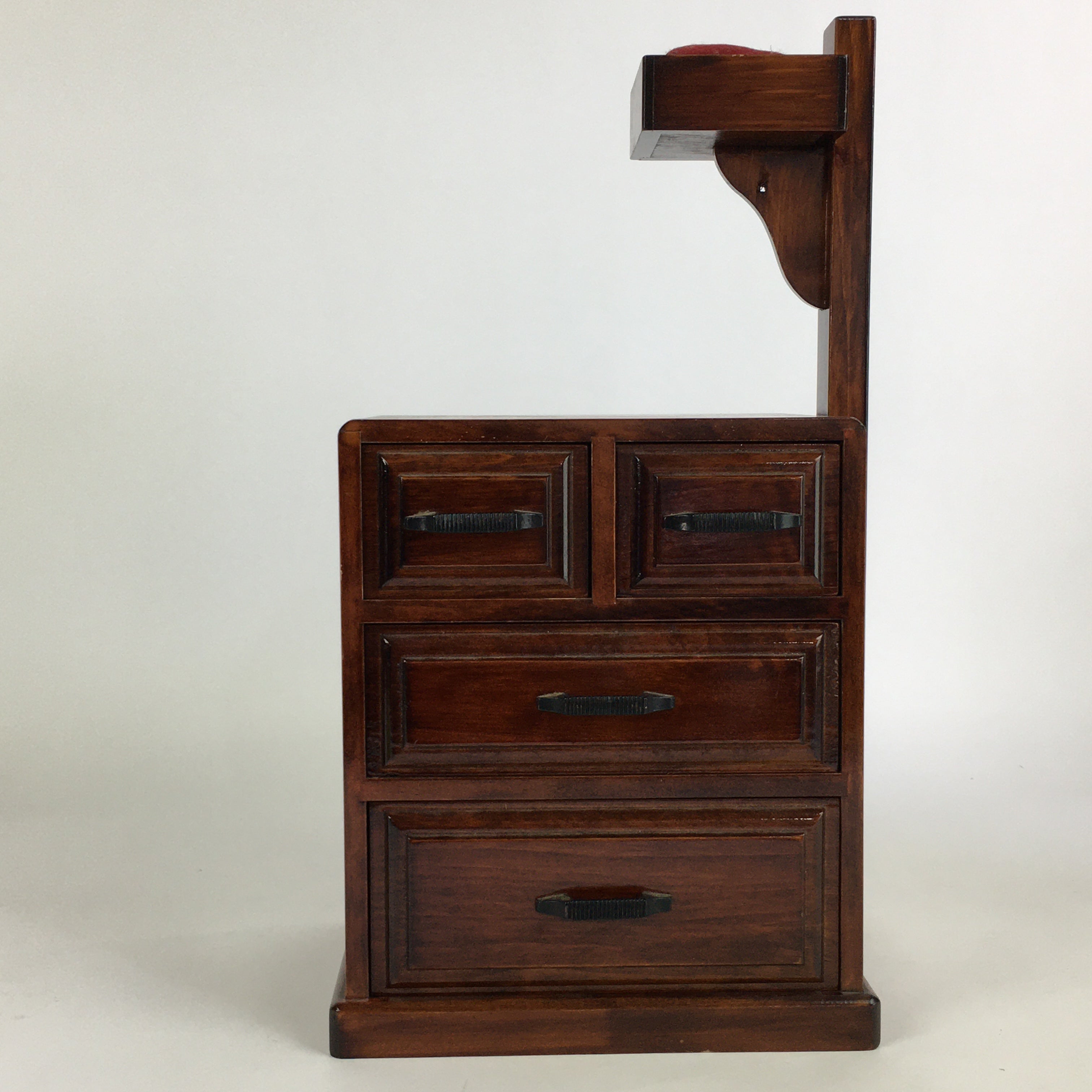 Japanese Wooden Sewing Box Vtg Haribako Chest 4 Drawers Tansu T307
