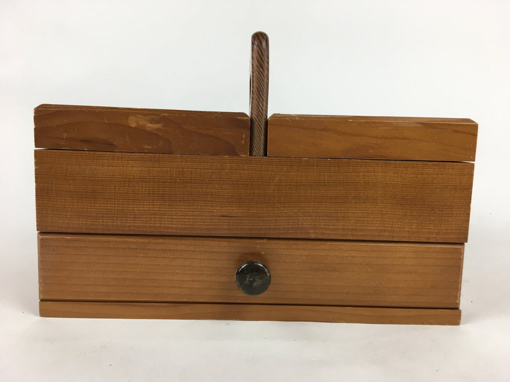 Japanese Wooden Sewing Box Vtg Haribako Chest Tansu 1 Drawers T296