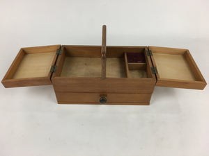 Japanese Wooden Sewing Box Vtg Haribako Chest Tansu 1 Drawers T296