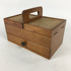Japanese Wooden Sewing Box Vtg Haribako Chest Tansu 1 Drawers T296