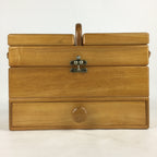 Japanese Wooden Sewing Box Vtg Haribako Chest Tansu 1 Drawers T314