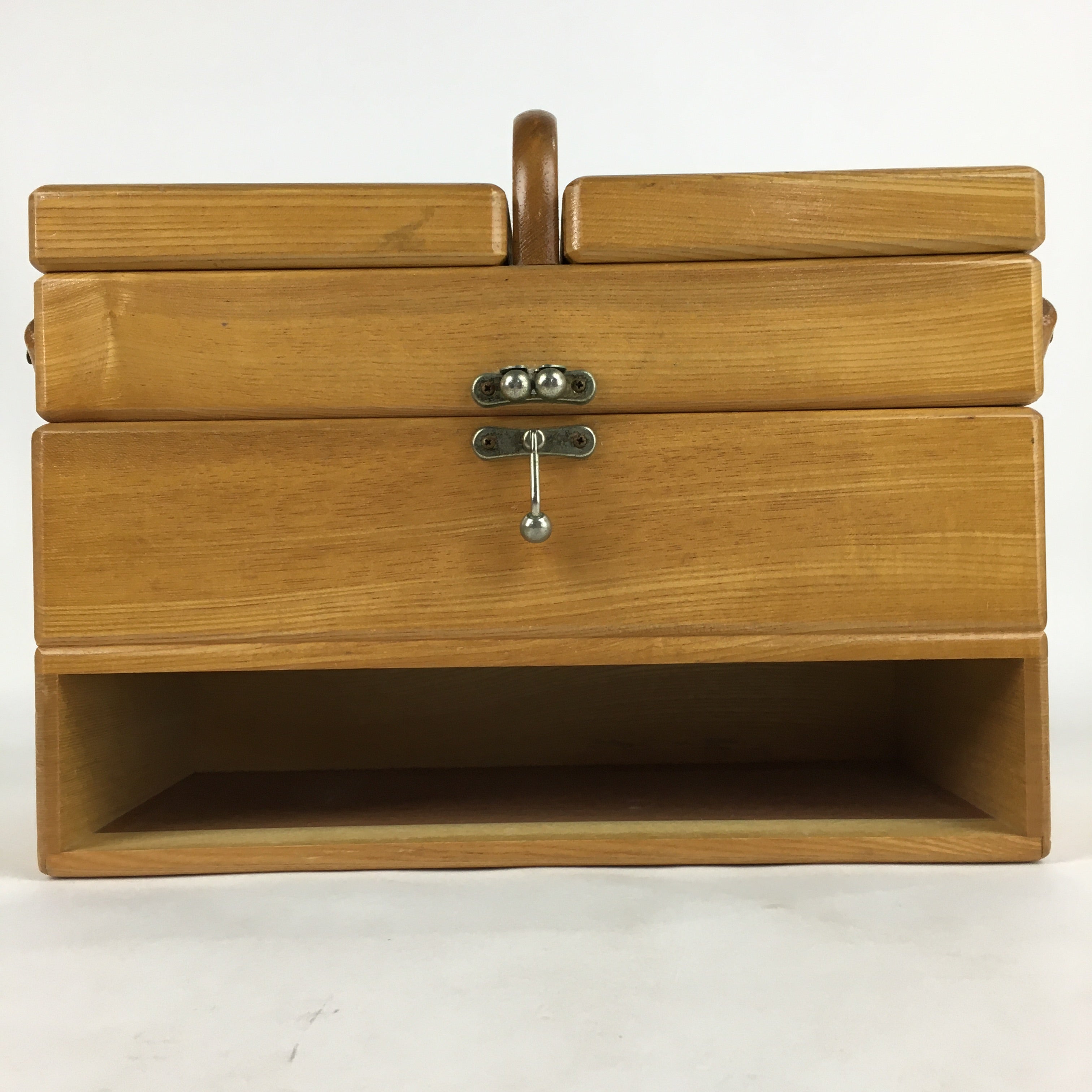Japanese Wooden Sewing Box Vtg Haribako Chest Tansu 1 Drawers T314