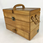 Japanese Wooden Sewing Box Vtg Haribako Chest Tansu 1 Drawers T314