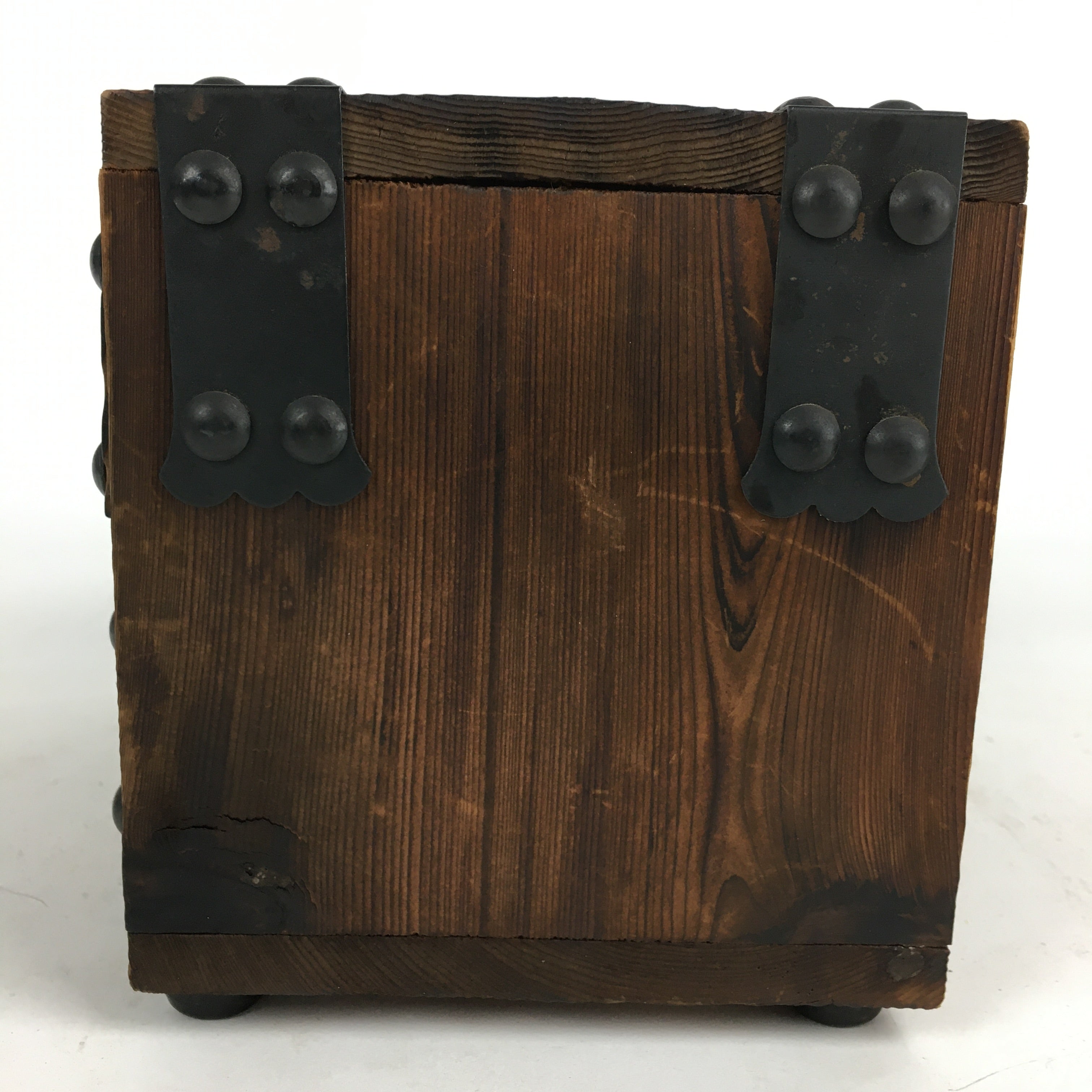 Japanese Wooden Sewing Box Vtg Haribako Chest Tansu 2 Drawers Brown T278