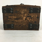 Japanese Wooden Sewing Box Vtg Haribako Chest Tansu 2 Drawers Brown T278