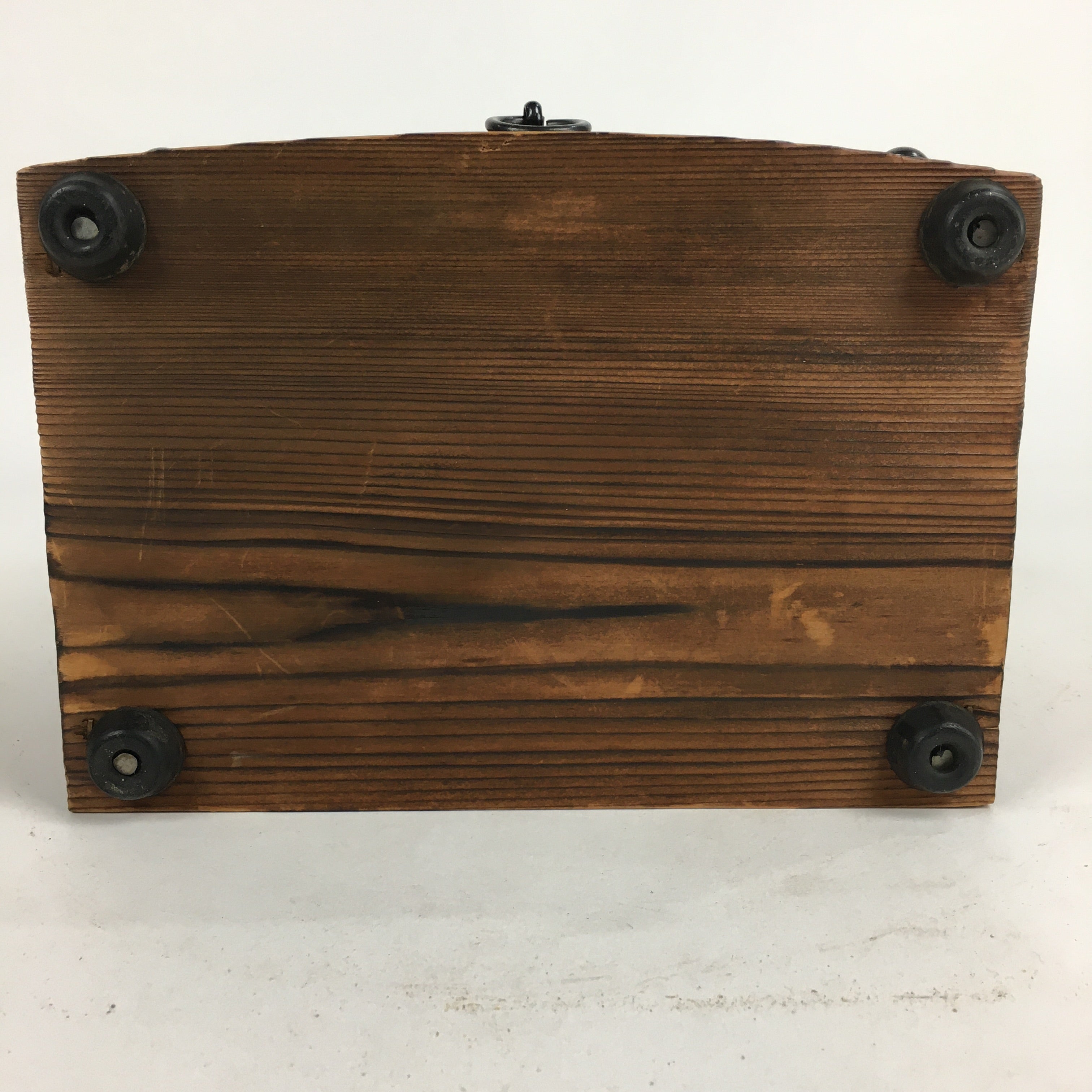 Japanese Wooden Sewing Box Vtg Haribako Chest Tansu 2 Drawers Brown T278