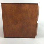 Japanese Wooden Sewing Box Vtg Haribako Chest Tansu 2 Drawers Grain T162