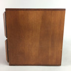 Japanese Wooden Sewing Box Vtg Haribako Chest Tansu 2 Drawers Grain T162